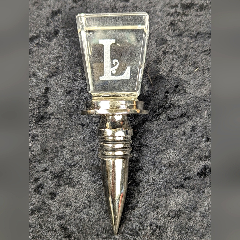 Cypress Home Monogram "L" 3D Wine Stopper